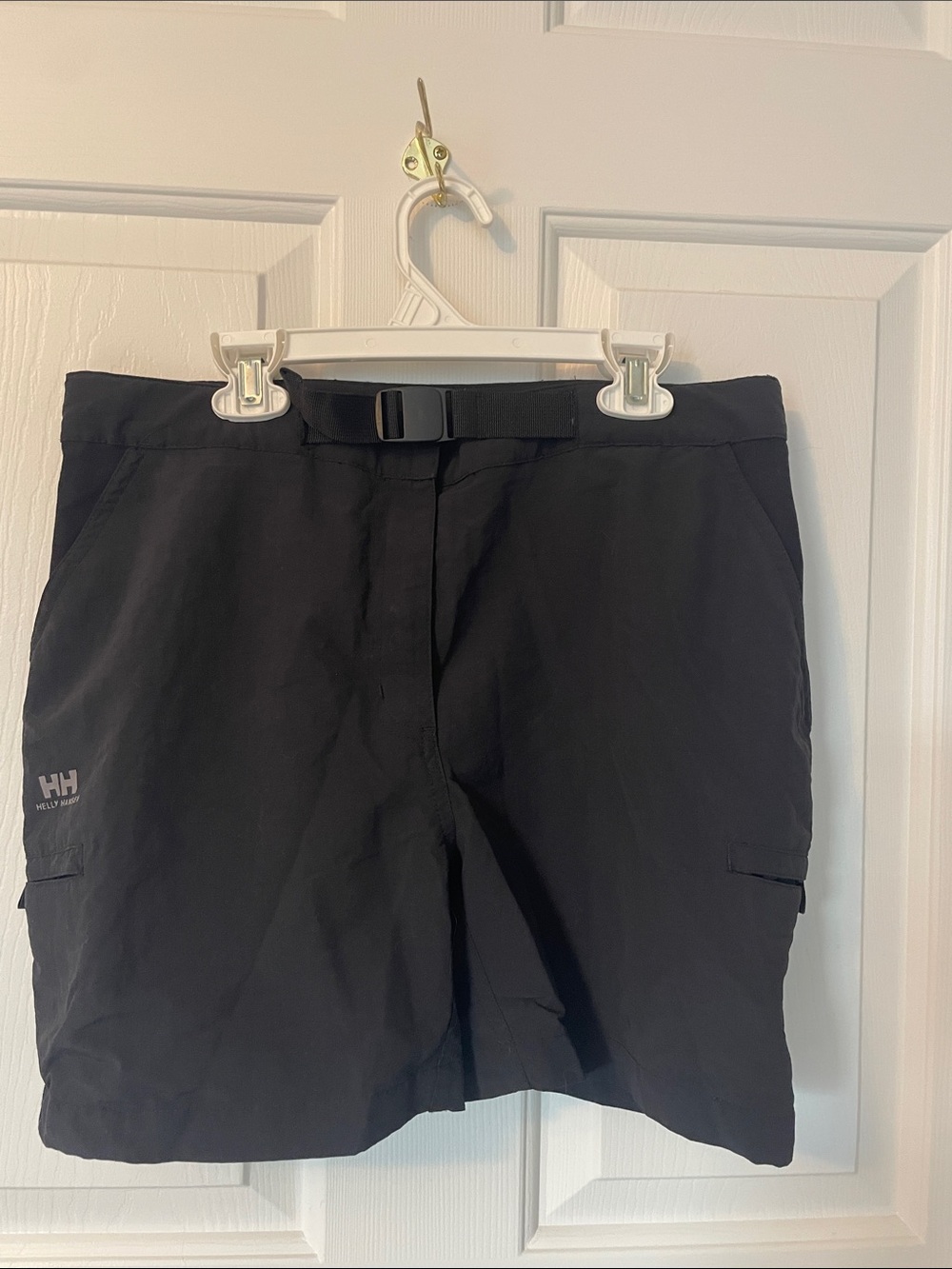 Helly Hansen Black Men's Outdoor Hybrid Shorts with Integrated Belt